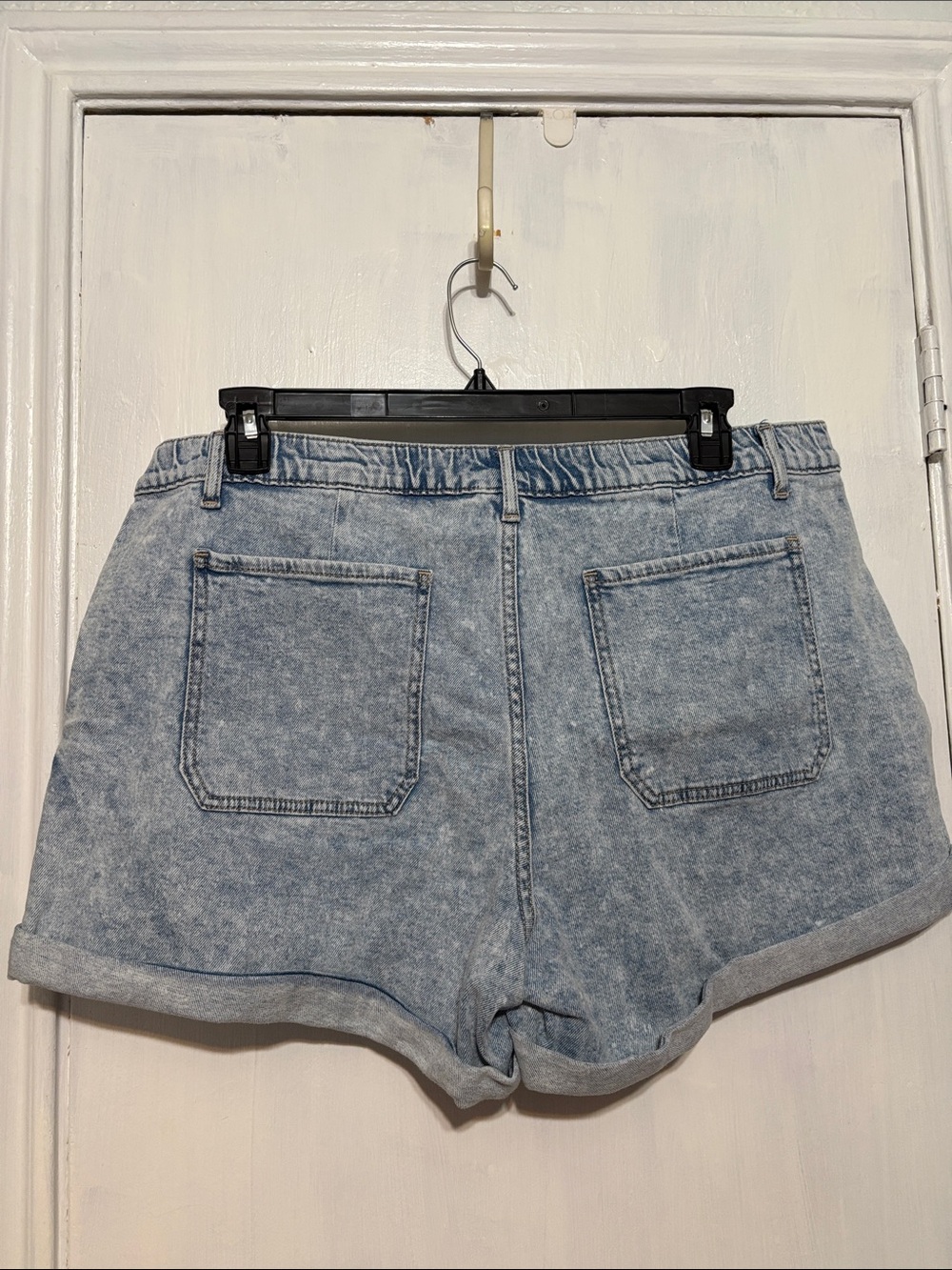 Time and Tru Light Wash Denim Cargo Shorts - Light Blue - Picture 2 of 5